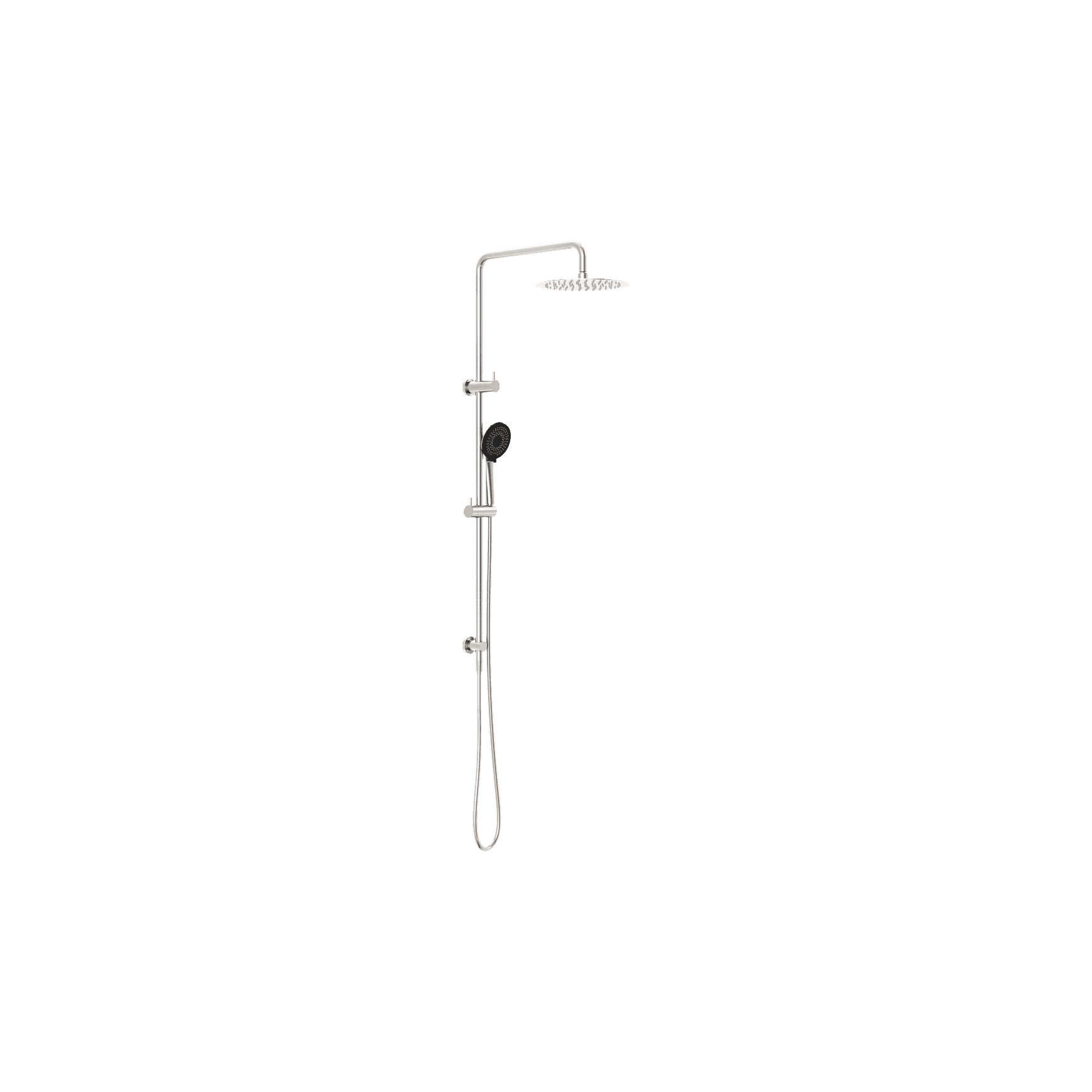 Round Project Twin Shower 4 Star Rating Brushed Nickel