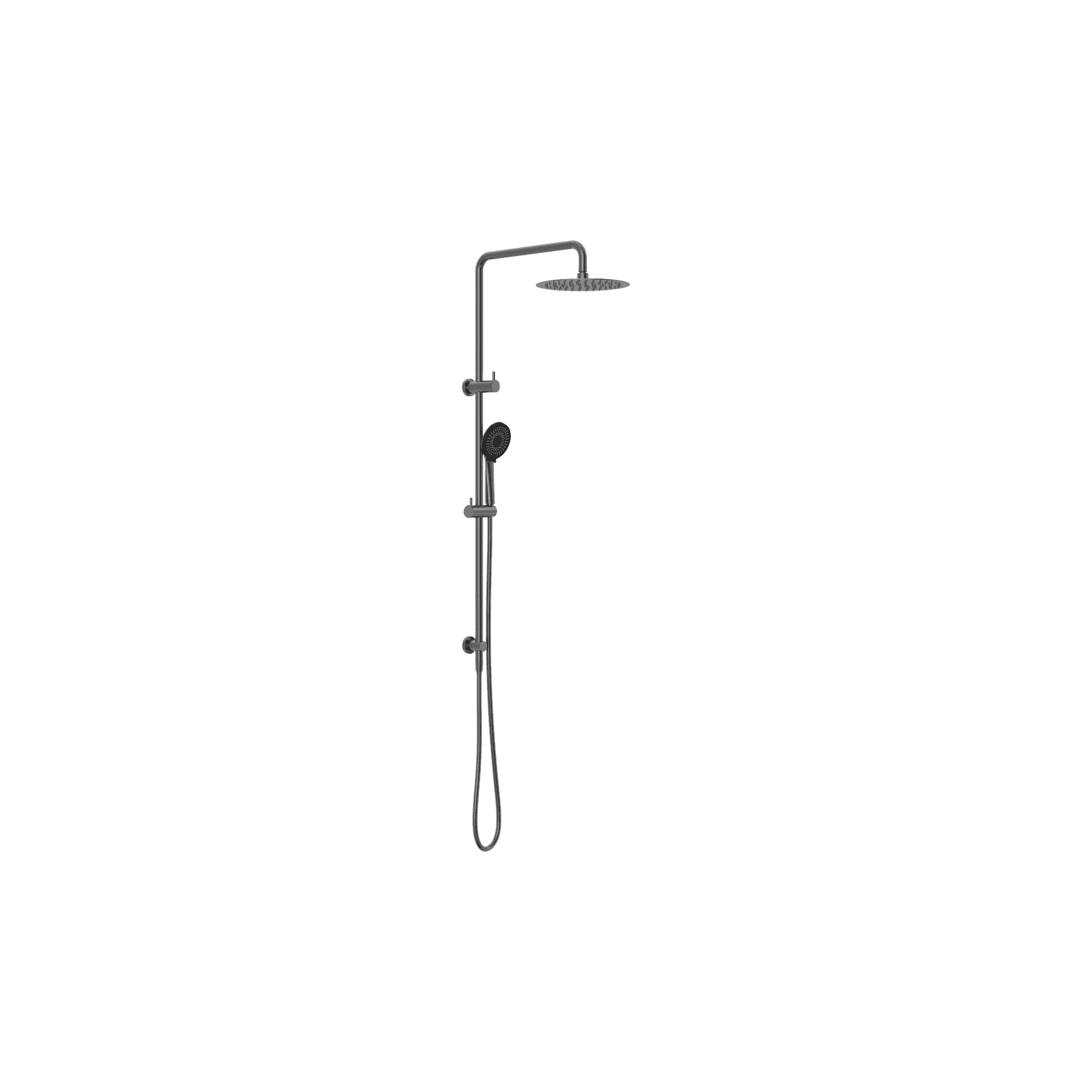 Round Project Twin Shower 4 Star Rating Gun Metal