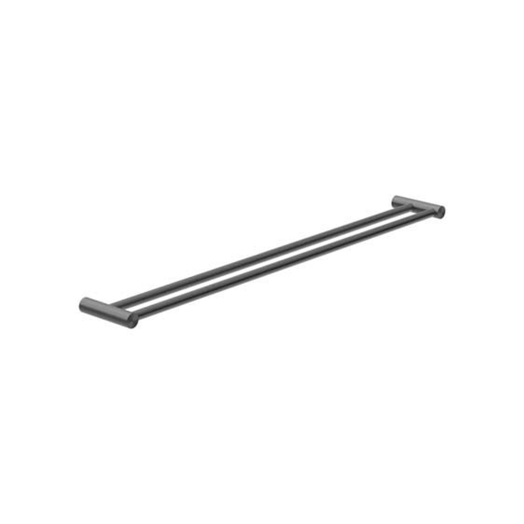 New Mecca Double Towel Rail 800mm Gun Metal
