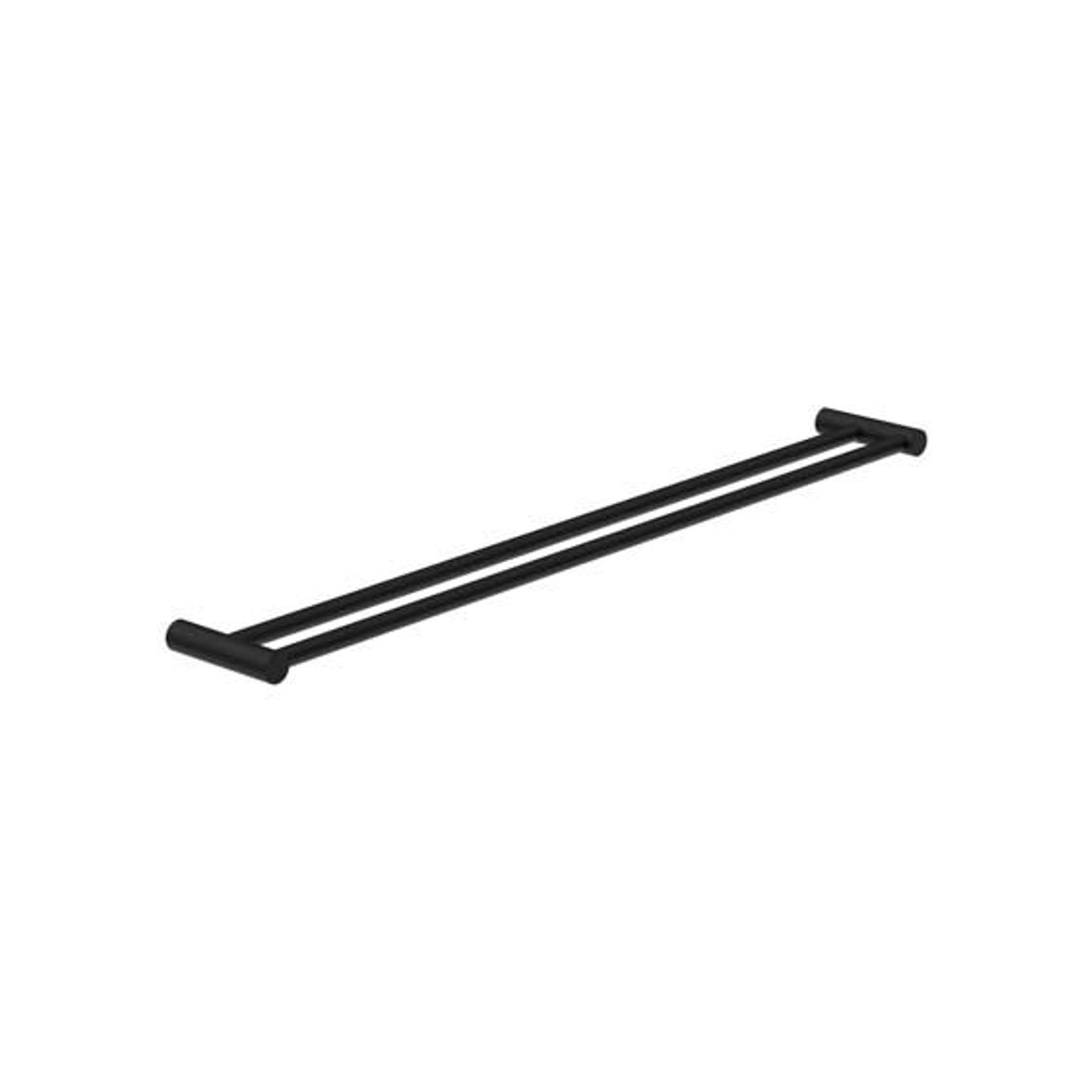 New Mecca Double Towel Rail 800mm Matte Black