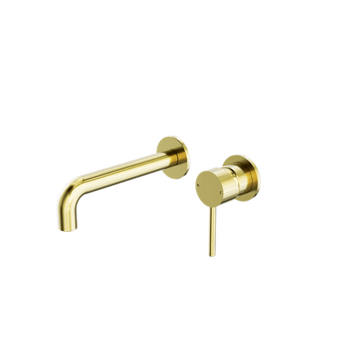 Dolce Wall Basin/Bath Mixer Separate Back Plate Brushed Gold