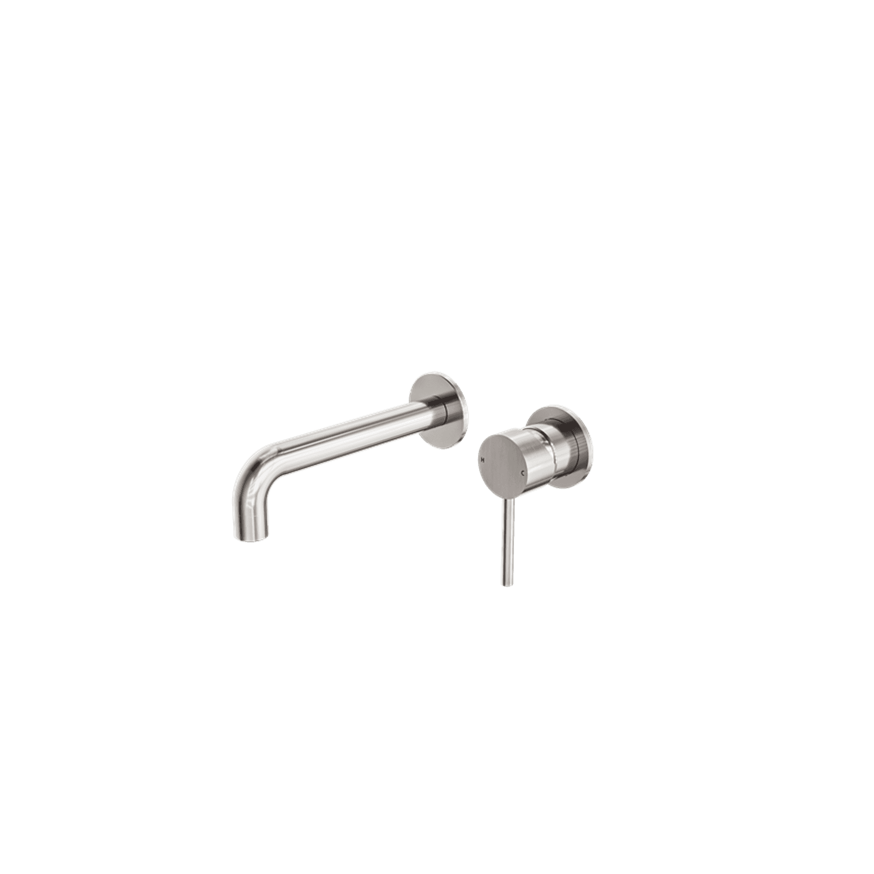 Dolce Wall Basin/Bath Mixer Separate Back Plate Brushed Nickel
