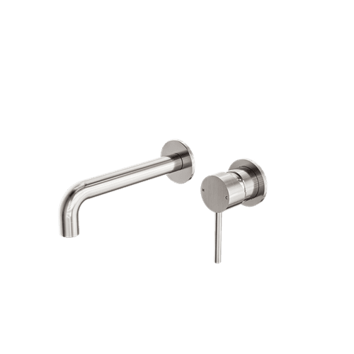 Dolce Wall Basin/Bath Mixer Separate Back Plate Brushed Nickel