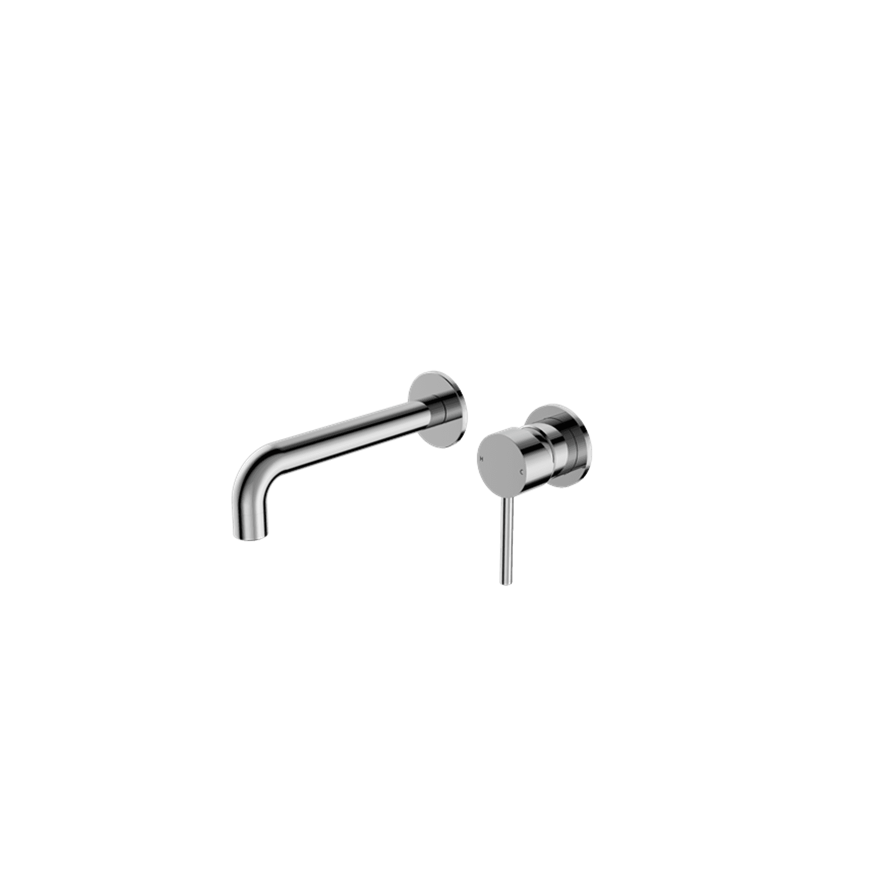 Dolce Wall Basin/Bath Mixer Separate Back Plate Chrome