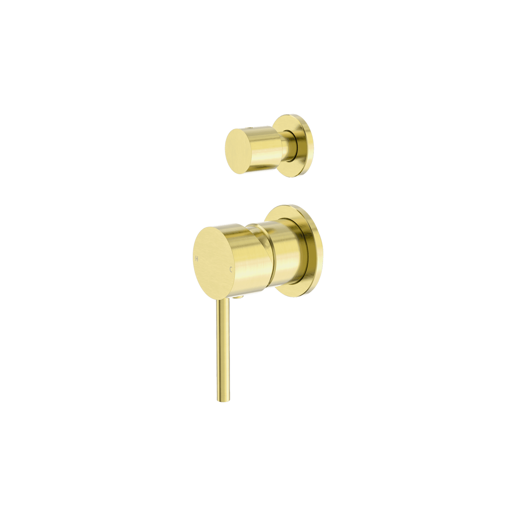 Dolce Shower Mixer With Diverter Separate Back Plate Brushed Gold