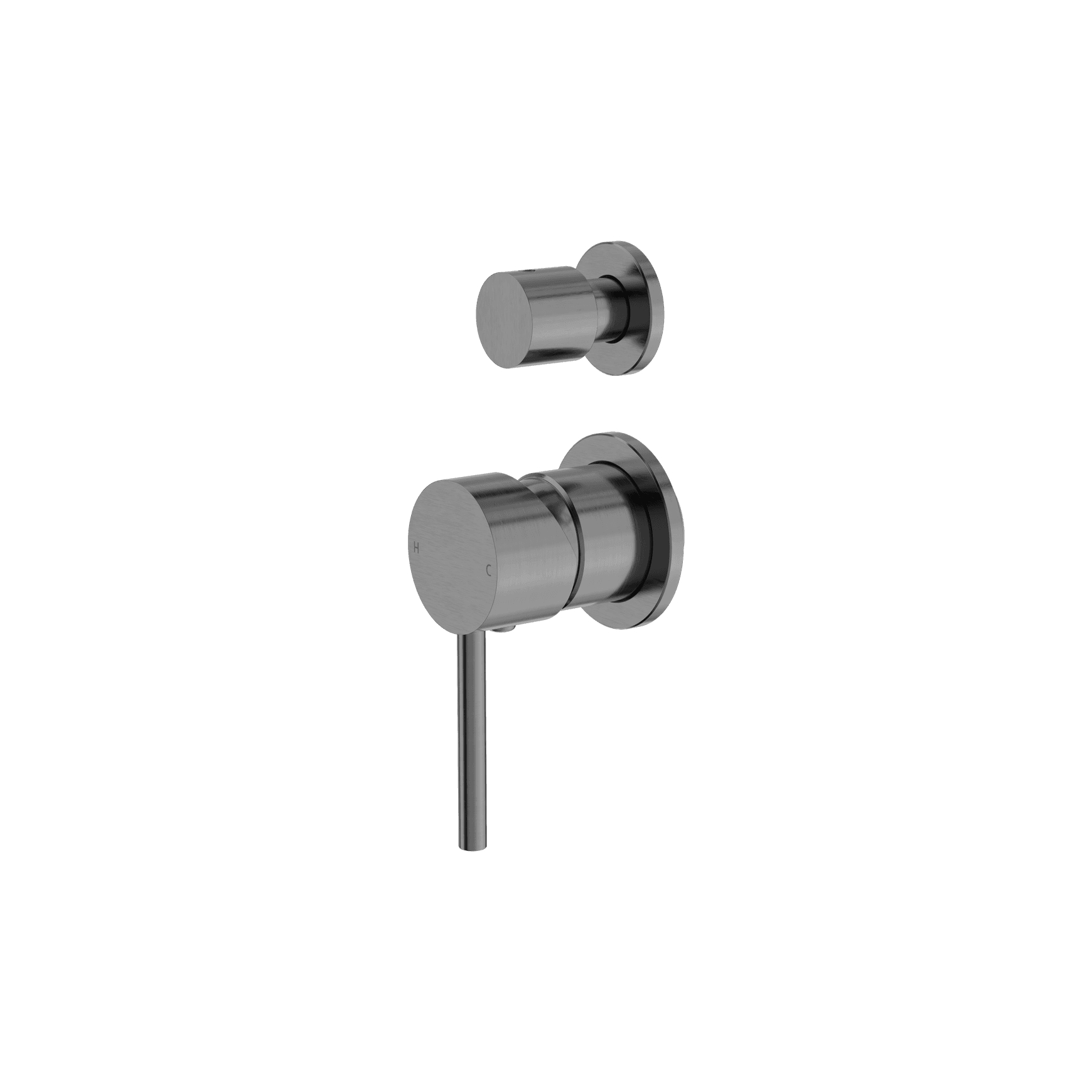 Dolce Shower Mixer With Diverter Separate Back Plate Gun Metal