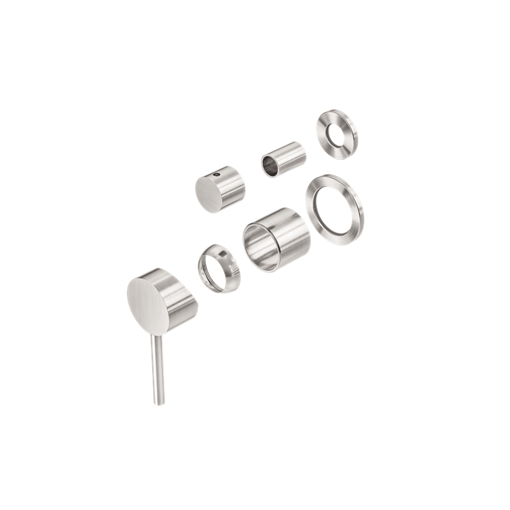 Dolce Shower Mixer With Divertor Separate Back Plate Trim Kits Only Brushed Nickel