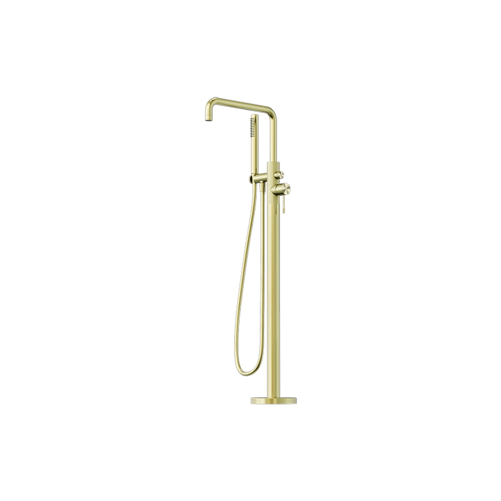 Opal Freestanding Bath Mixer With Hand Shower Brushed Gold