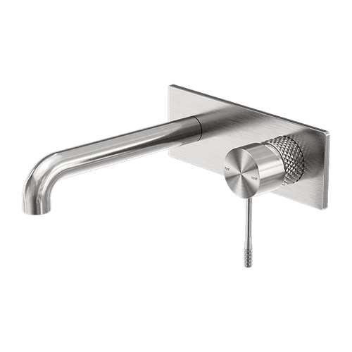 Opal Wall Basin/Bath Mixer 230mm Brushed Nickel