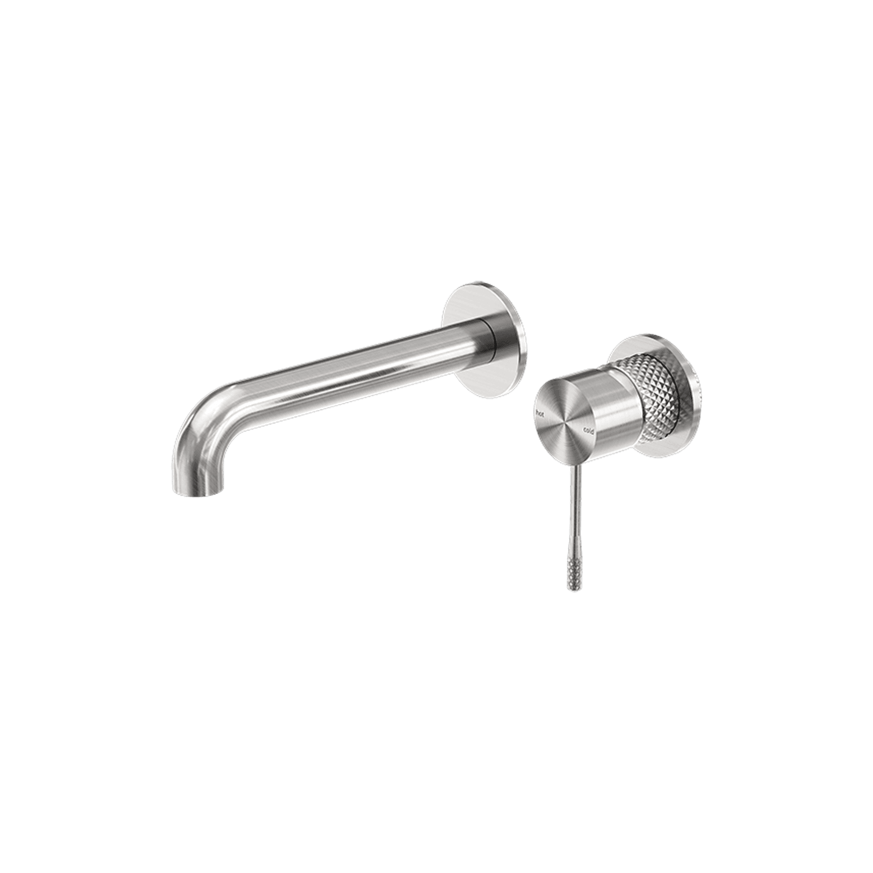 Opal Wall Basin/Bath Mixer Separate Back Plate 185mm Brushed Nickel
