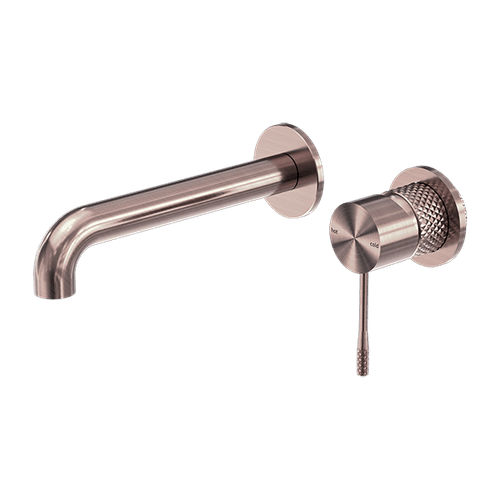 Opal Wall Basin/Bath Mixer Separate Back Plate 120mm Brushed Bronze