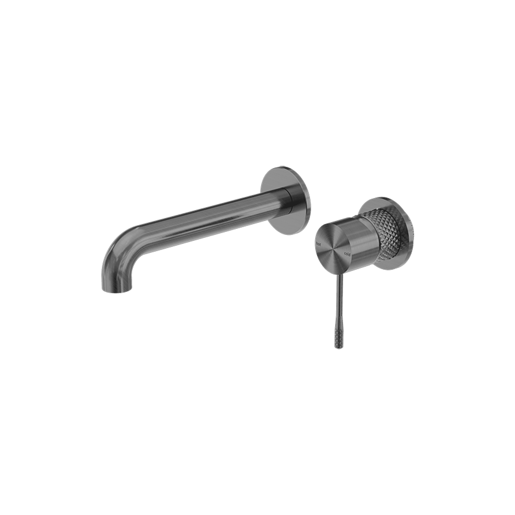 Opal Wall Basin/Bath Mixer Separate Back Plate 120mm Graphite
