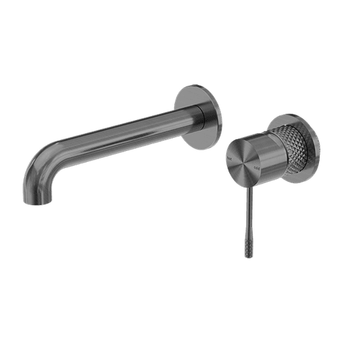 Opal Wall Basin/Bath Mixer Separate Back Plate 185mm Graphite