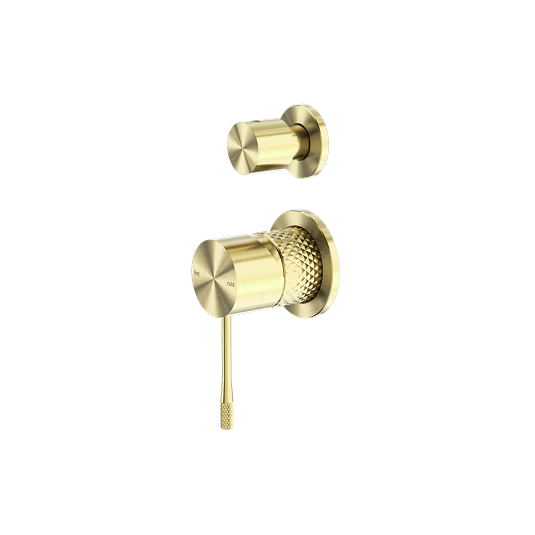 Opal Shower Mixer With Divertor Separate Plate Brushed Gold