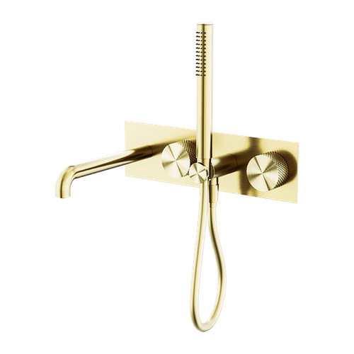 Opal Shower System With Spout 250mm Brushed Gold