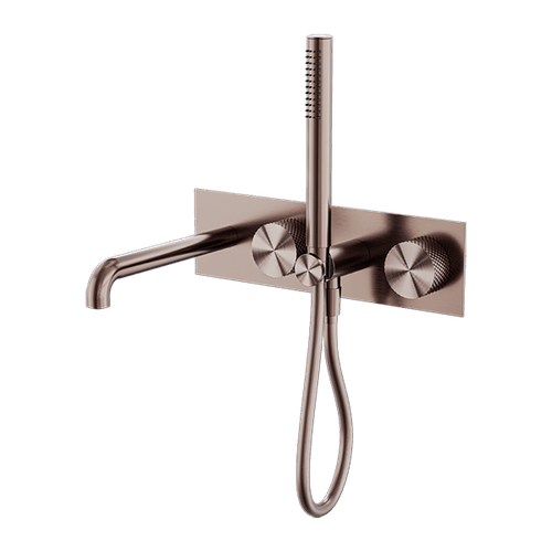 Opal Shower System With Spout 250mm Brushed Bronze