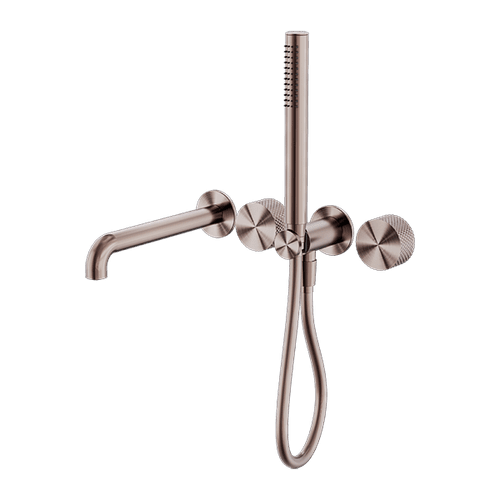 Opal Shower System Separate Plate With Spout 250mm Brushed Bronze