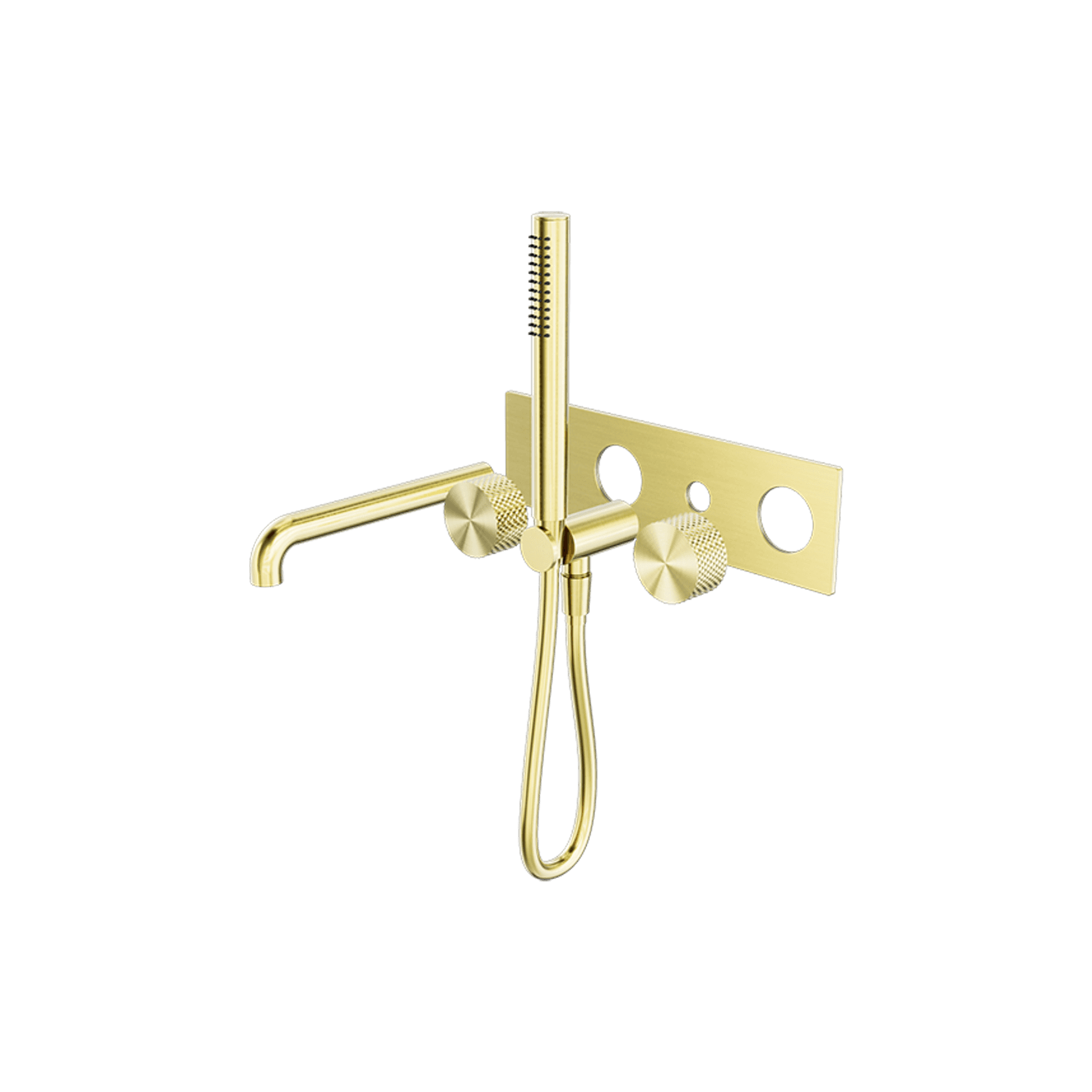 Opal Shower System Separate Plate With Spout 230mm Kit Brushed Gold