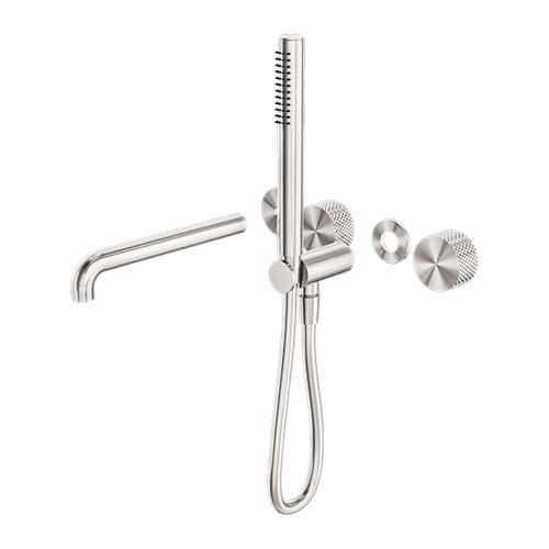 Opal Shower System Separate Plate With Spout 250mm Kit Brushed Nickel