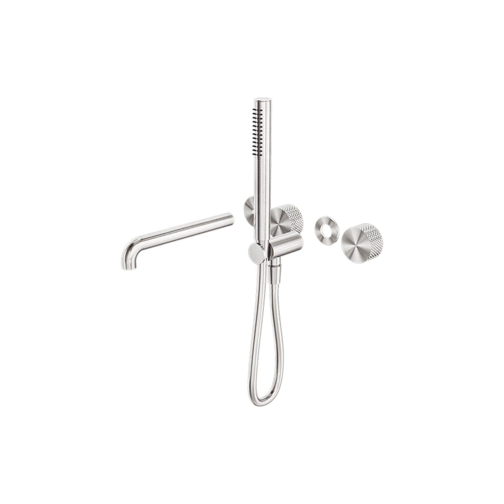Opal Shower System Separate Plate With Spout 230mm Kit Brushed Nickel