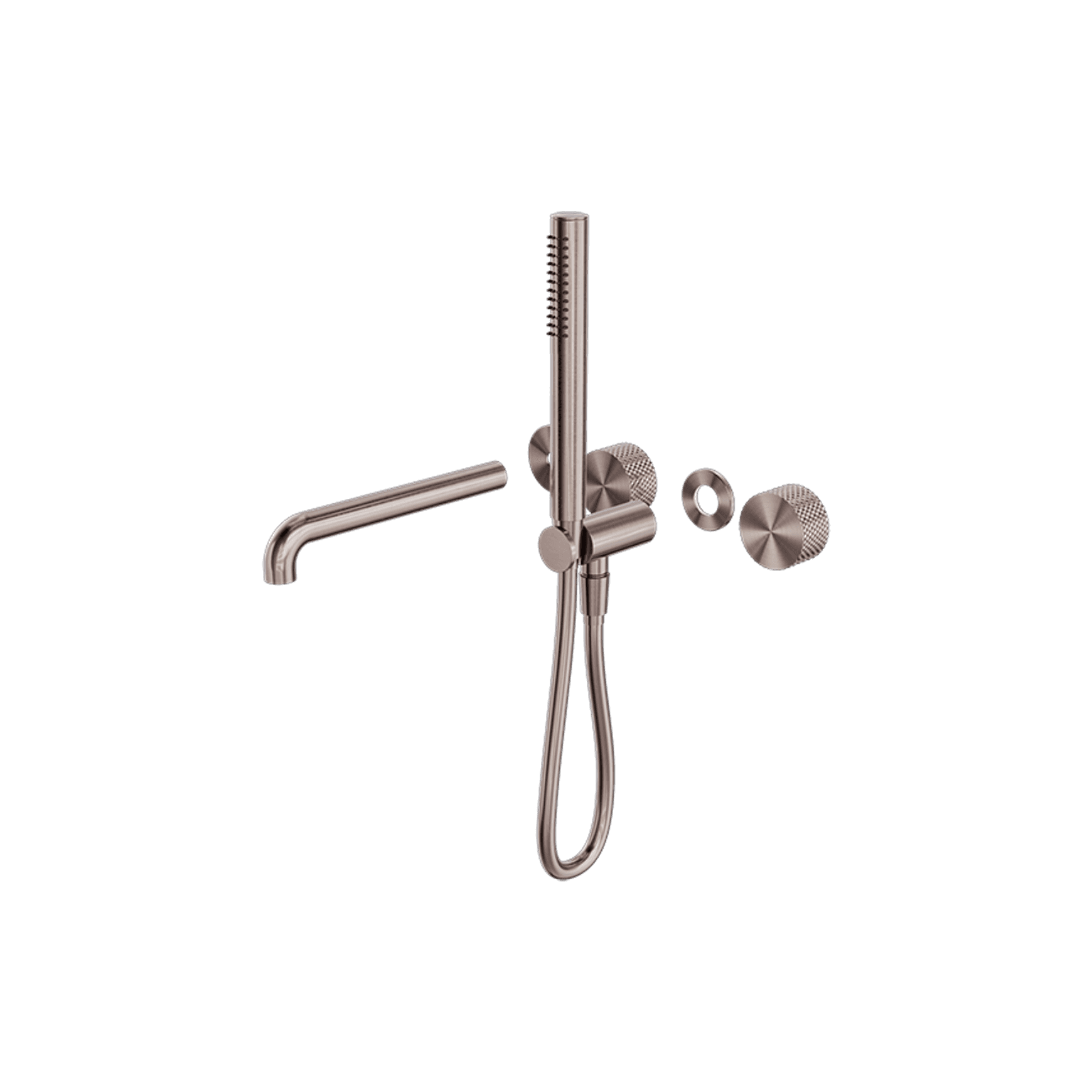 Opal Shower System Separate Plate With Spout 230mm Kit Brushed Bronze