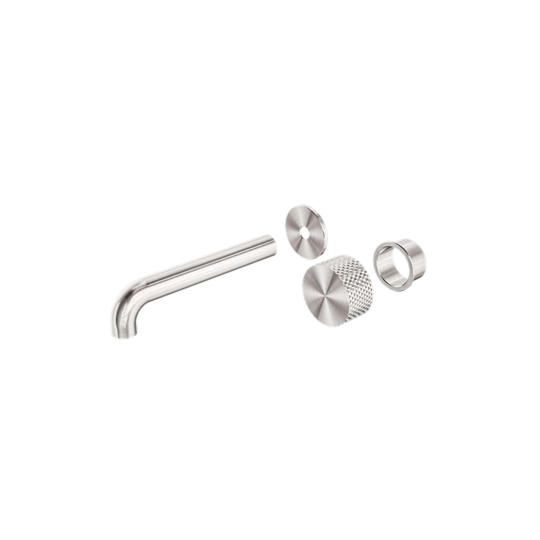 Opal Wall Basin/Bath Set 185mm Kit Brushed Nickel