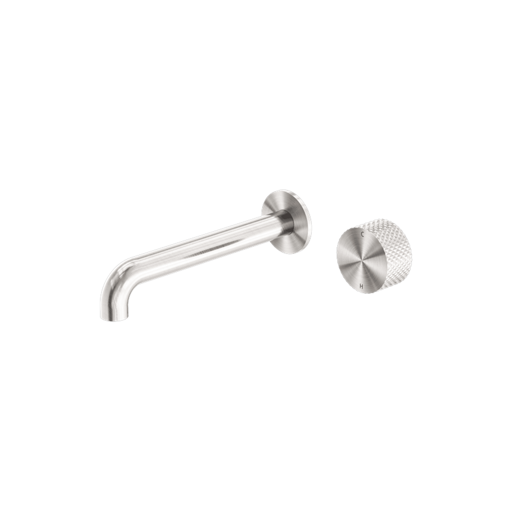 Opal Wall Basin/Bath Set 185mm Brushed Nickel