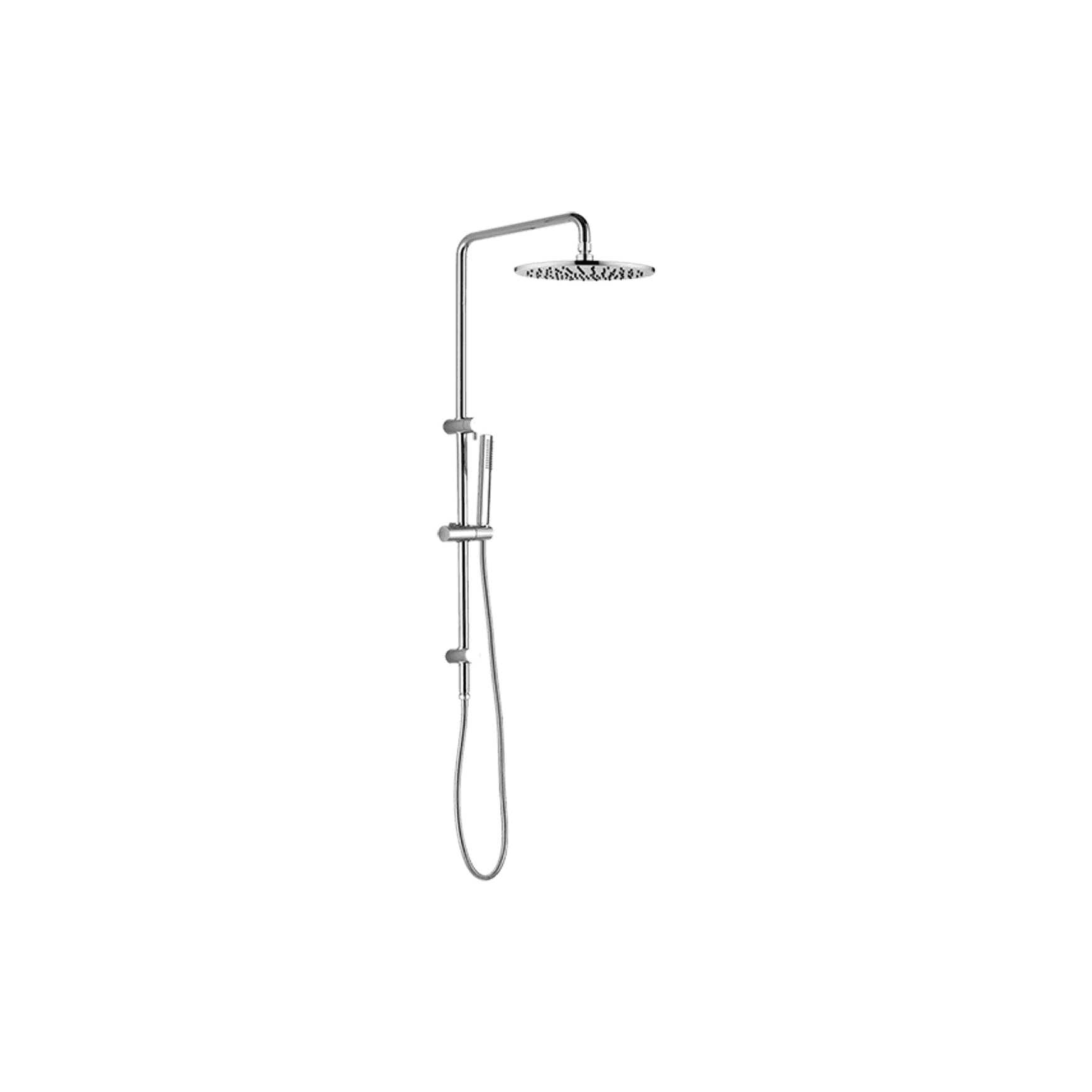 Dolce Round Twin Shower With Slim Hand Shower Chrome
