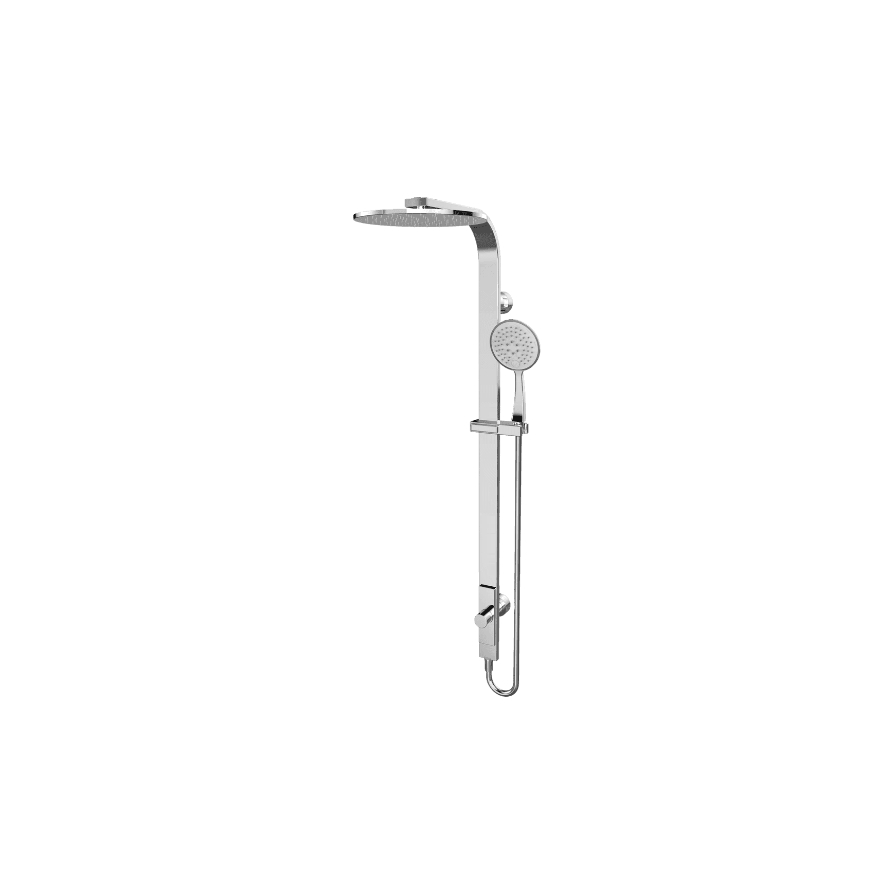 Astra Rain Round Twin Shower Single Hose Chrome
