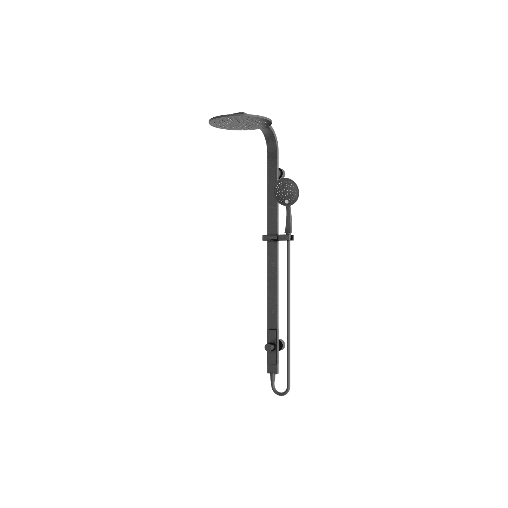 Astra Rain Round Twin Shower Single Hose Matte Black
