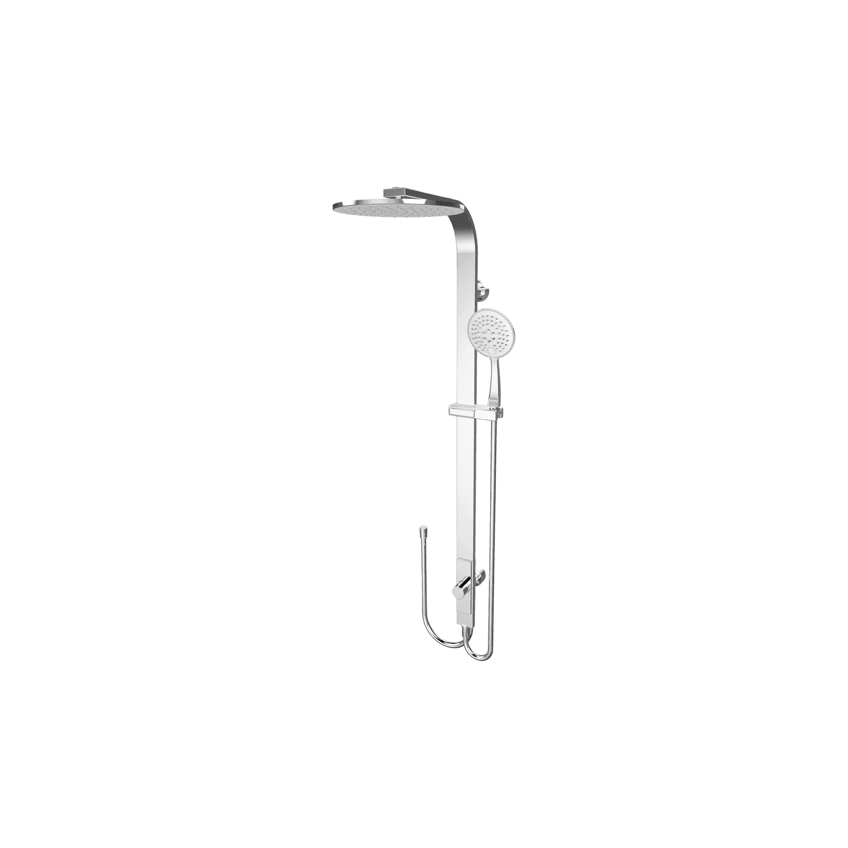 Astra Rain Round Twin Shower Double Hose Chrome