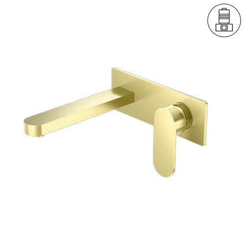 Ecco Wall Basin/Bath Mixer Brushed Gold