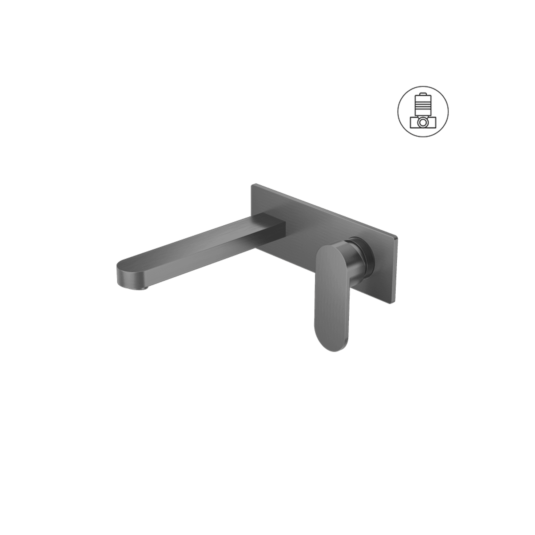 Ecco Wall Basin/Bath Mixer Gun Metal