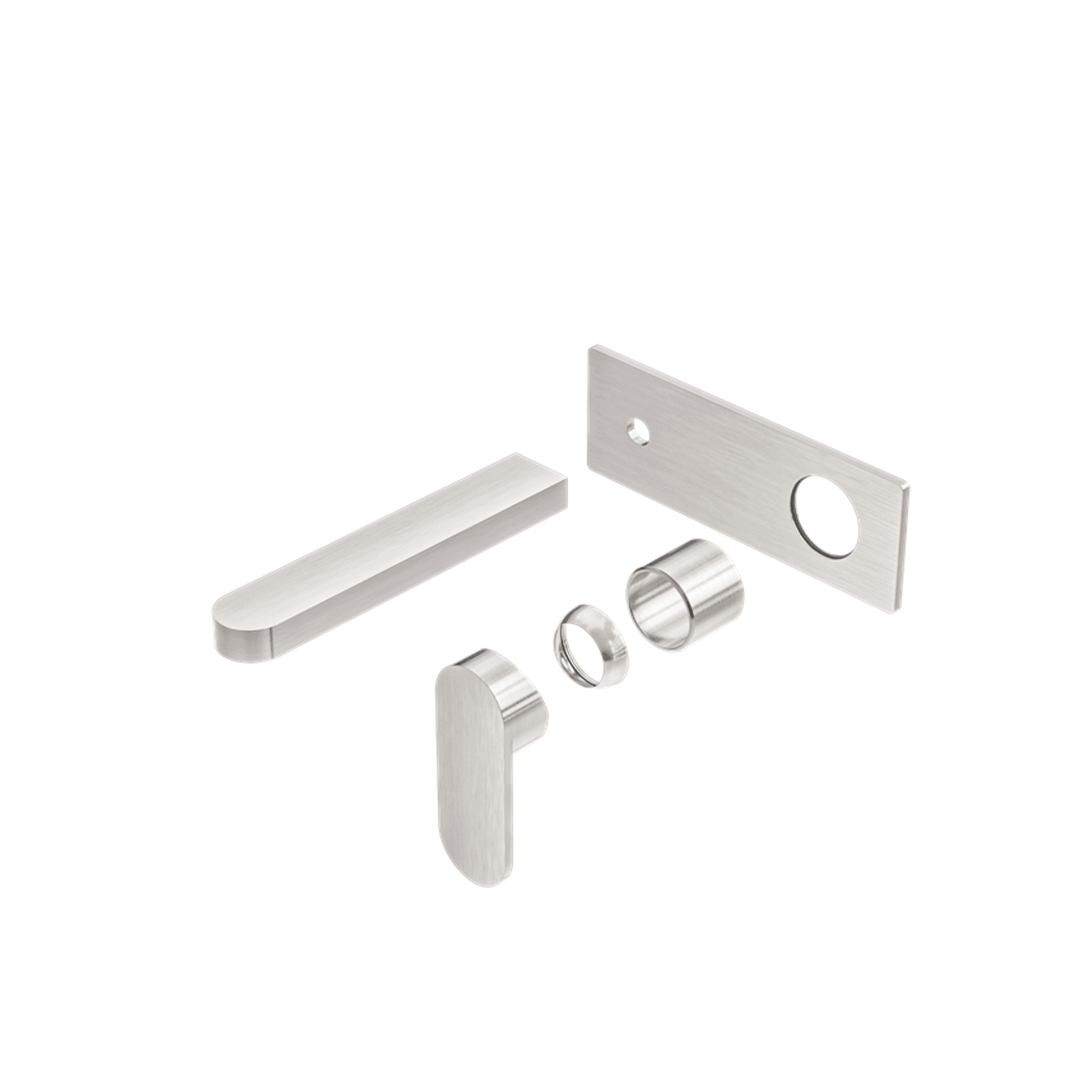 Ecco Wall Basin/Bath Mixer Trim Kits Only Brushed Nickel