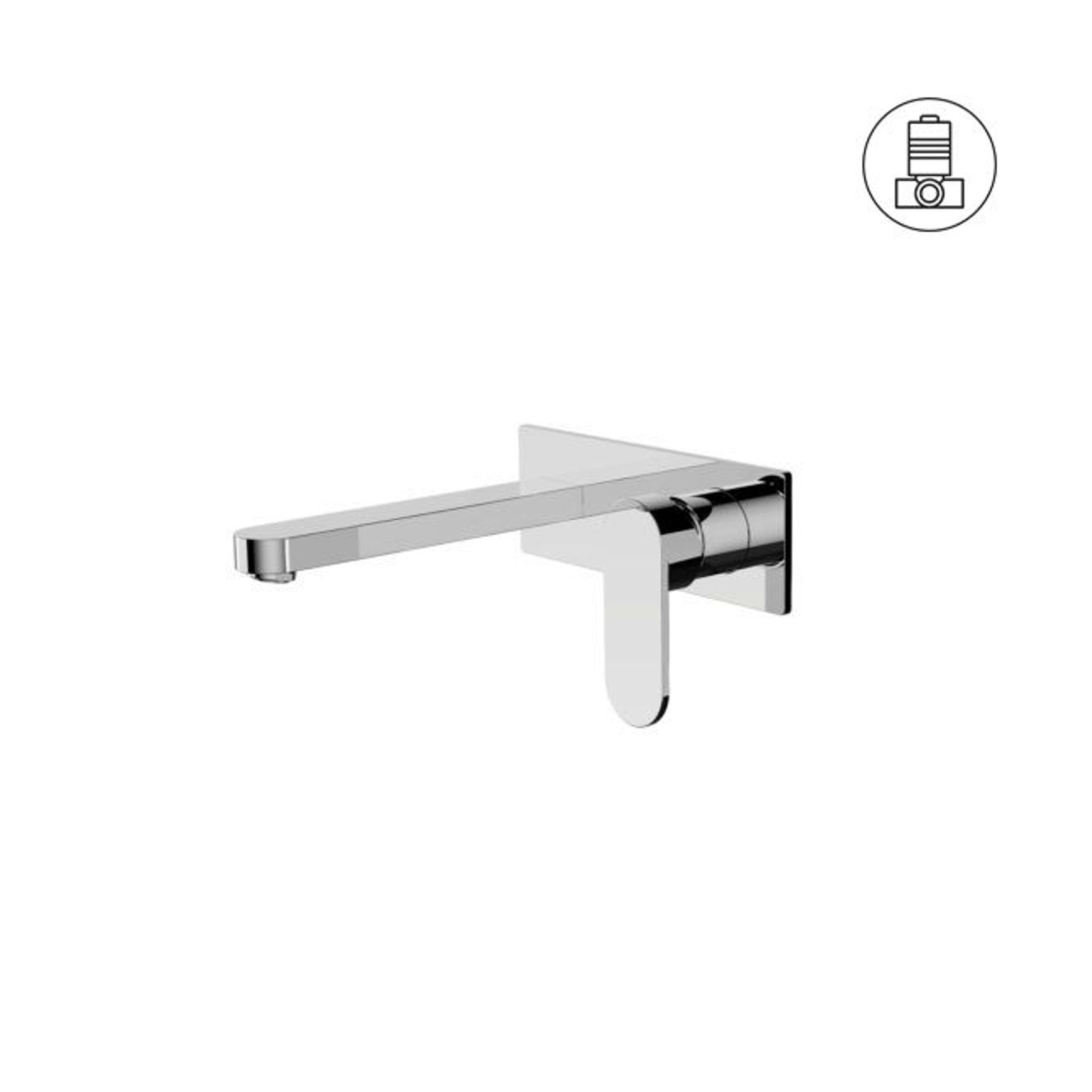 Ecco Wall Basin/Bath Mixer Chrome