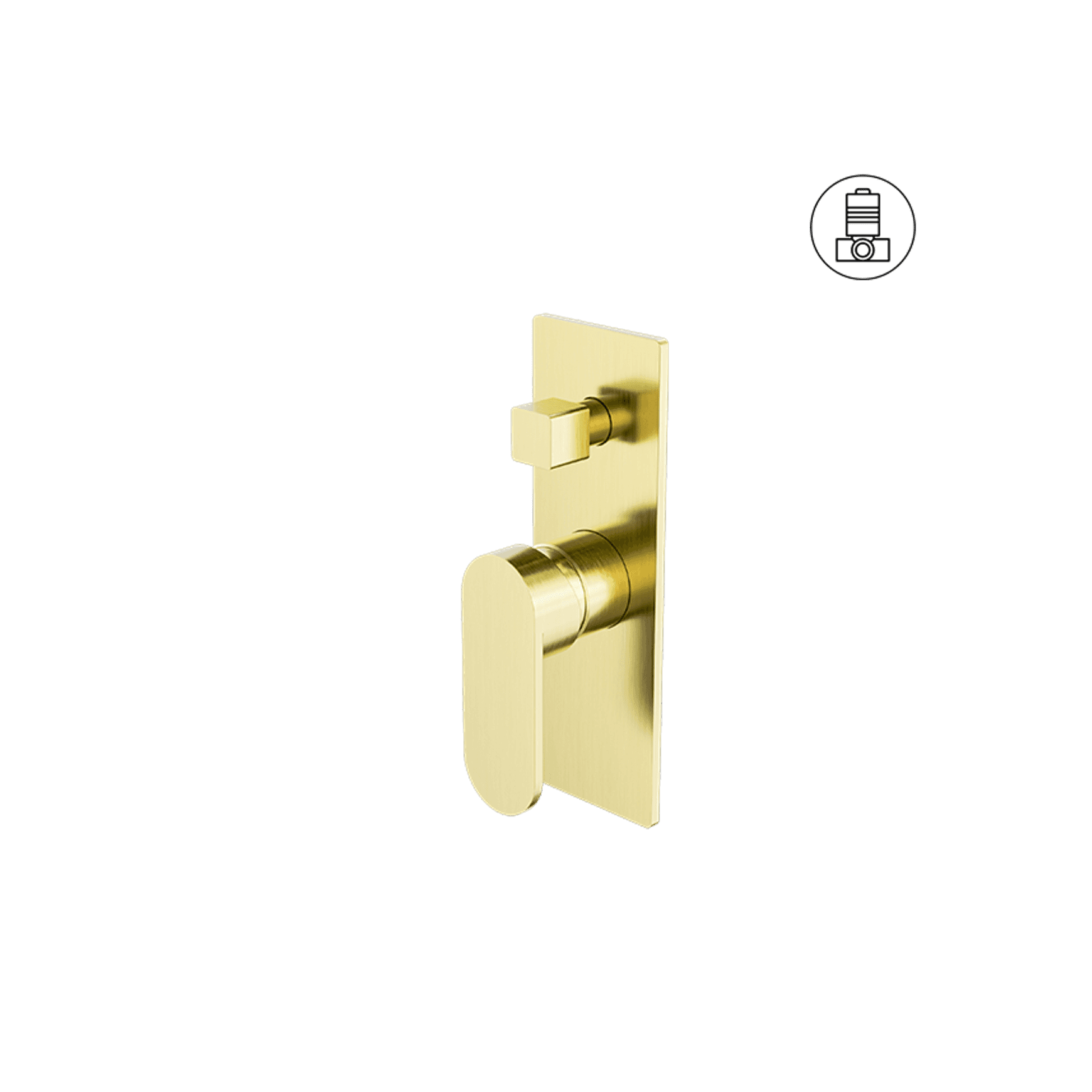 Ecco Shower Mixer With Divertor Brushed Gold