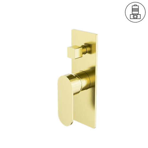 Ecco Shower Mixer With Divertor Brushed Gold
