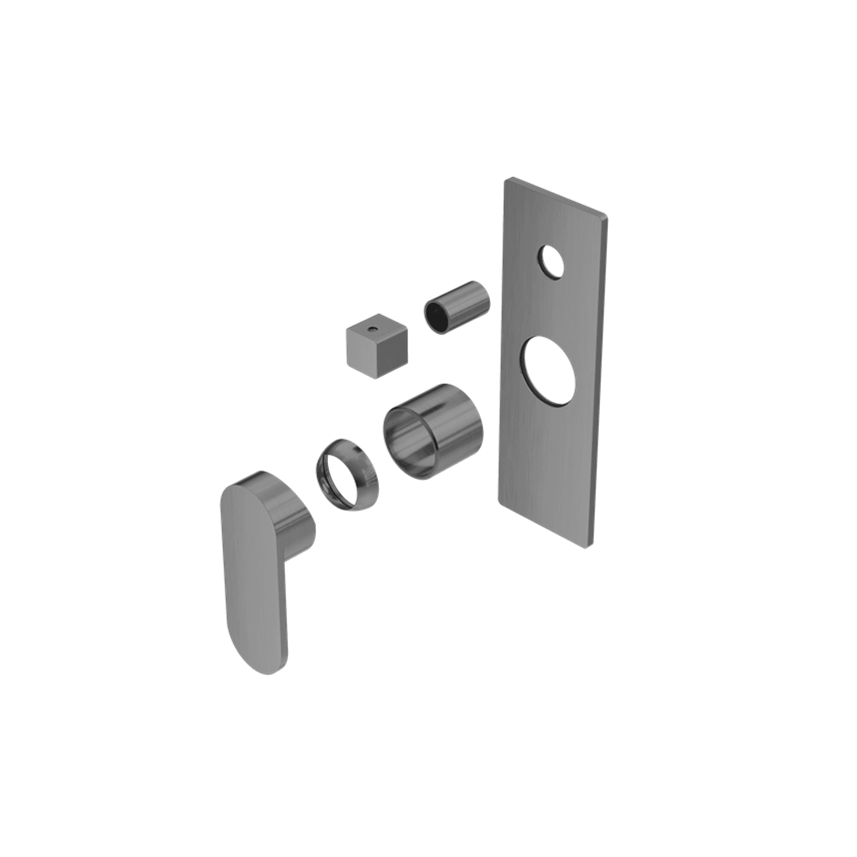 Ecco Shower Mixer With Divertor Trim Kits Only Gun Metal
