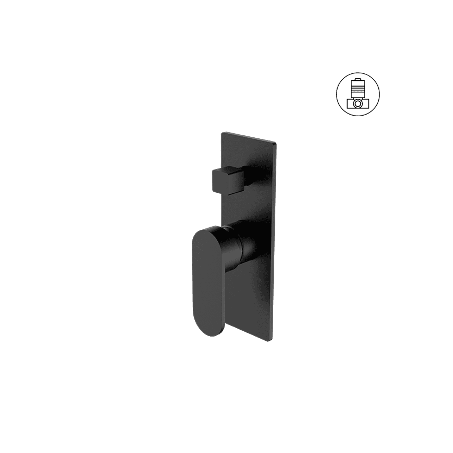 Ecco Shower Mixer With Divertor Matte Black