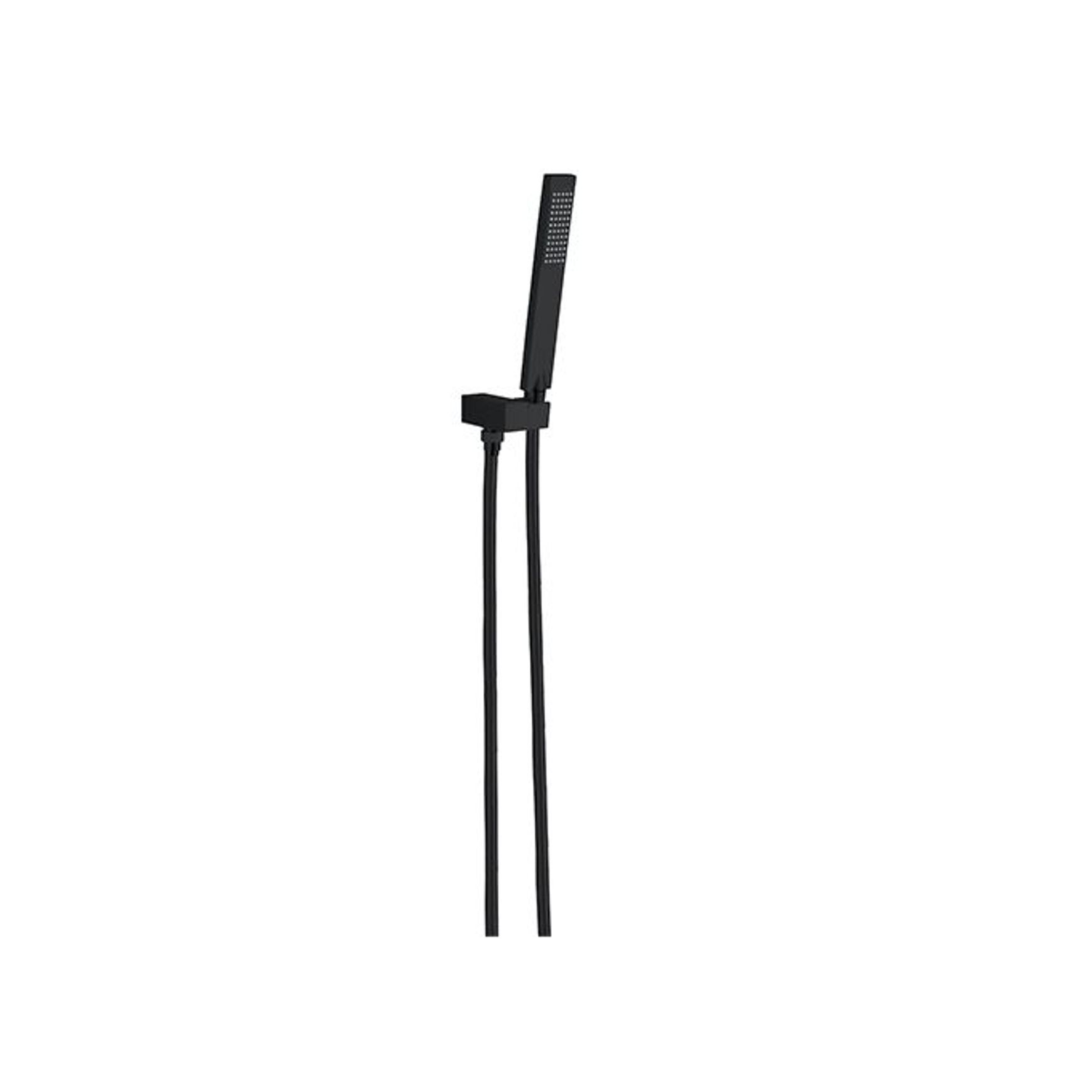 Square Shower On Bracket Matte Black