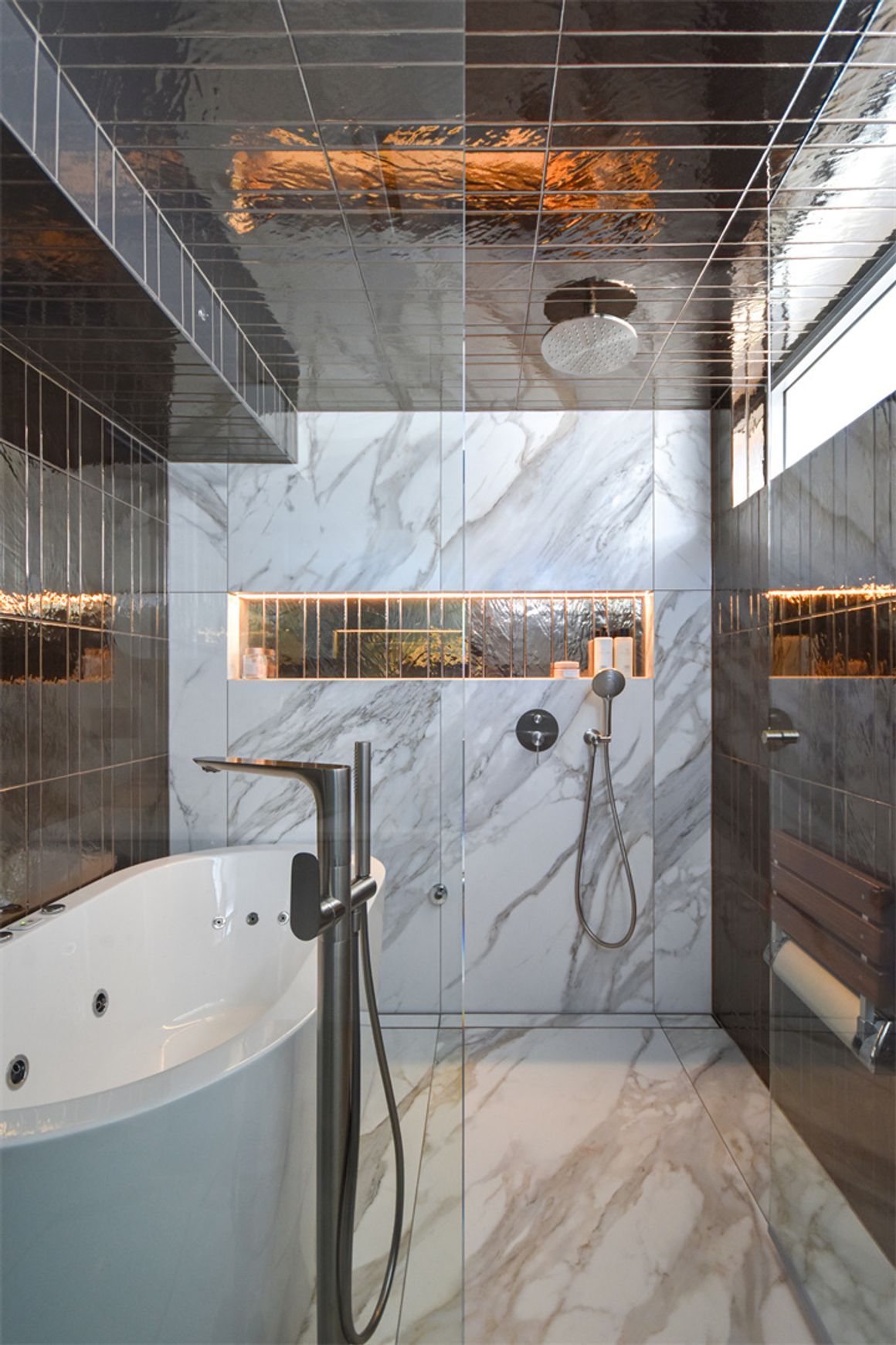 Bianca Bath Mixer & Hand Shower | Brushed Nickel