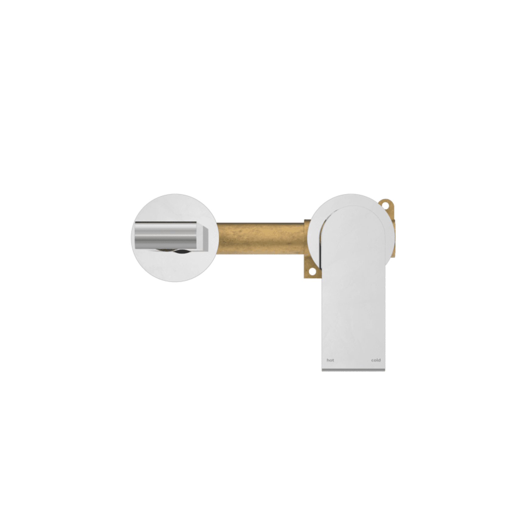 Bianca Mixer Separate Back Plate 187mm | Chrome