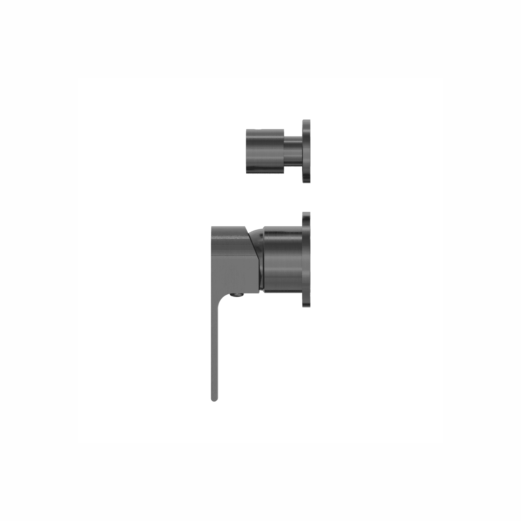 Bianca Shower Mixer & Divertor Back Plate | Gun Metal
