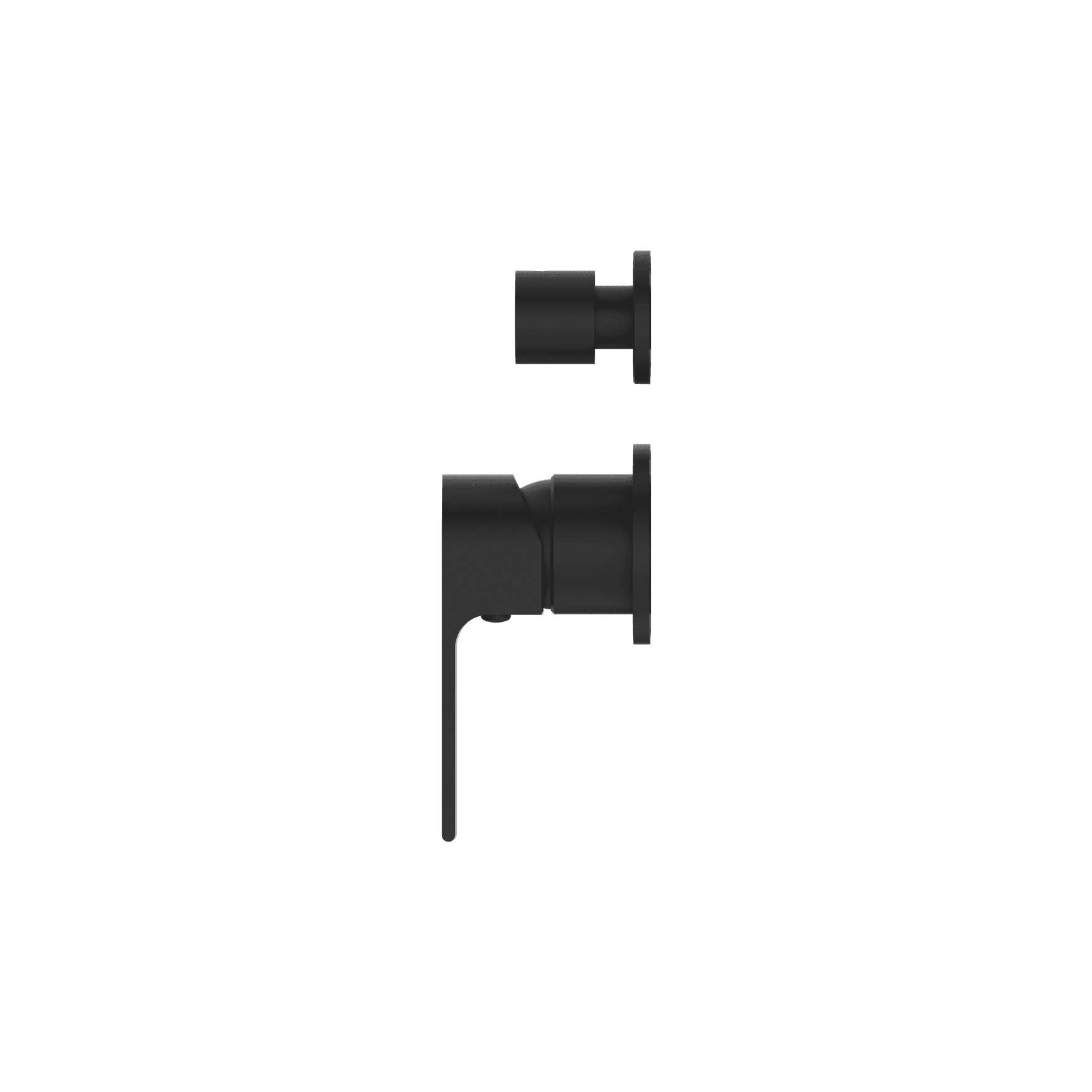 Bianca Shower Mixer & Divertor Back Plate | Matte Black