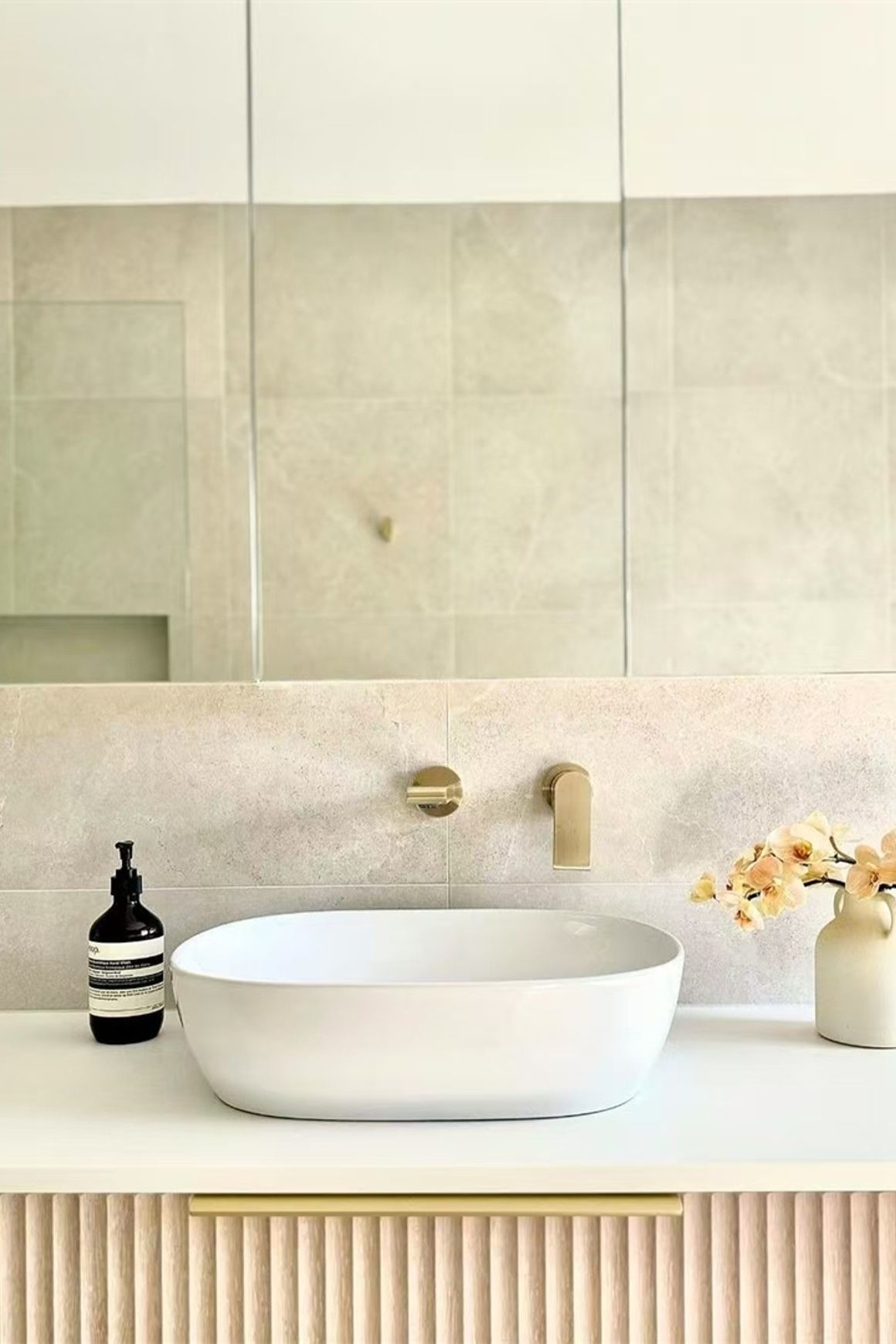 Bianca Basin/Bath Mixer Back Plate 230mm | Brushed Gold