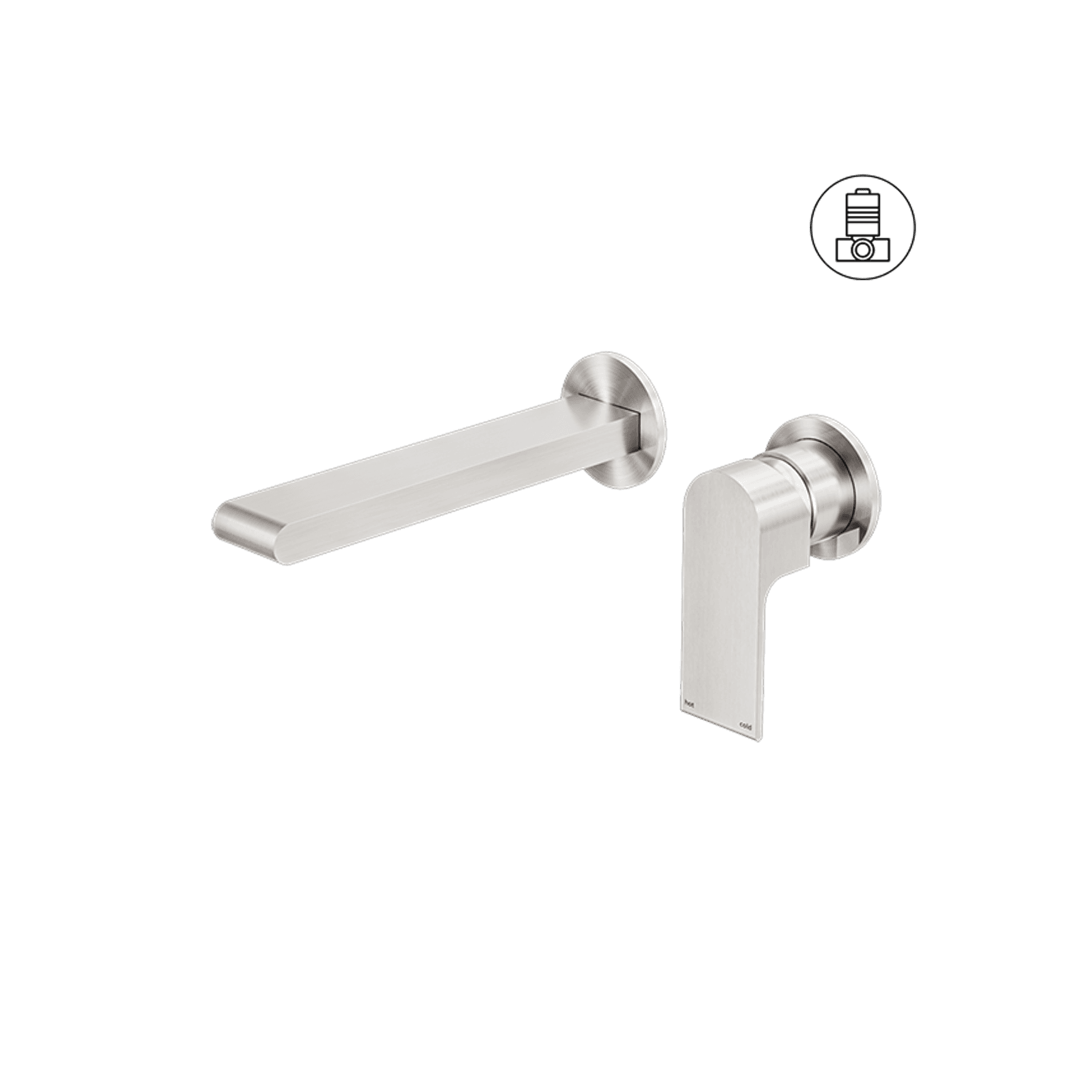 Bianca Basin/Bath Mixer Back Plate 230mm | Brushed Nickel