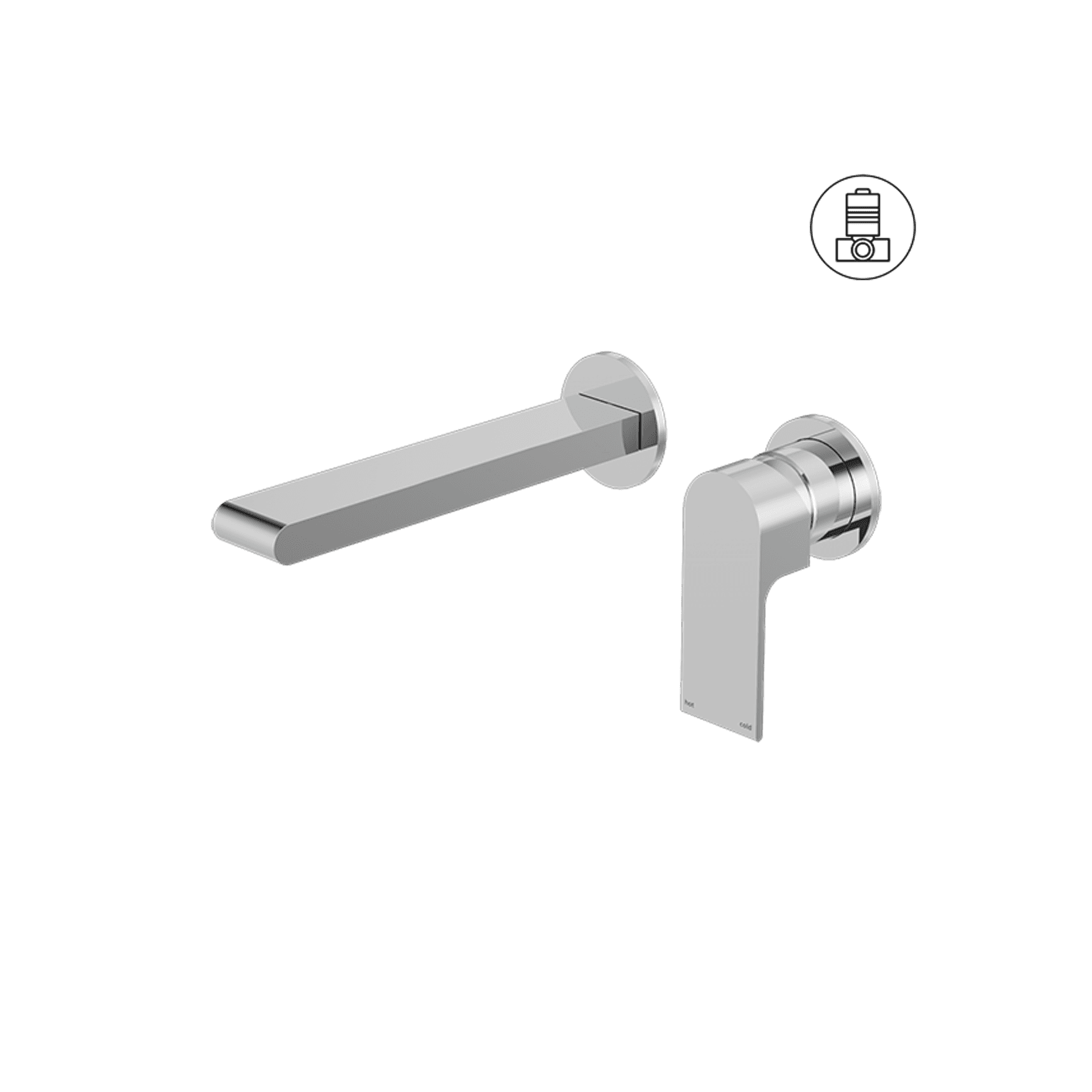Bianca Basin/Bath Mixer Back Plate 230mm | Chrome
