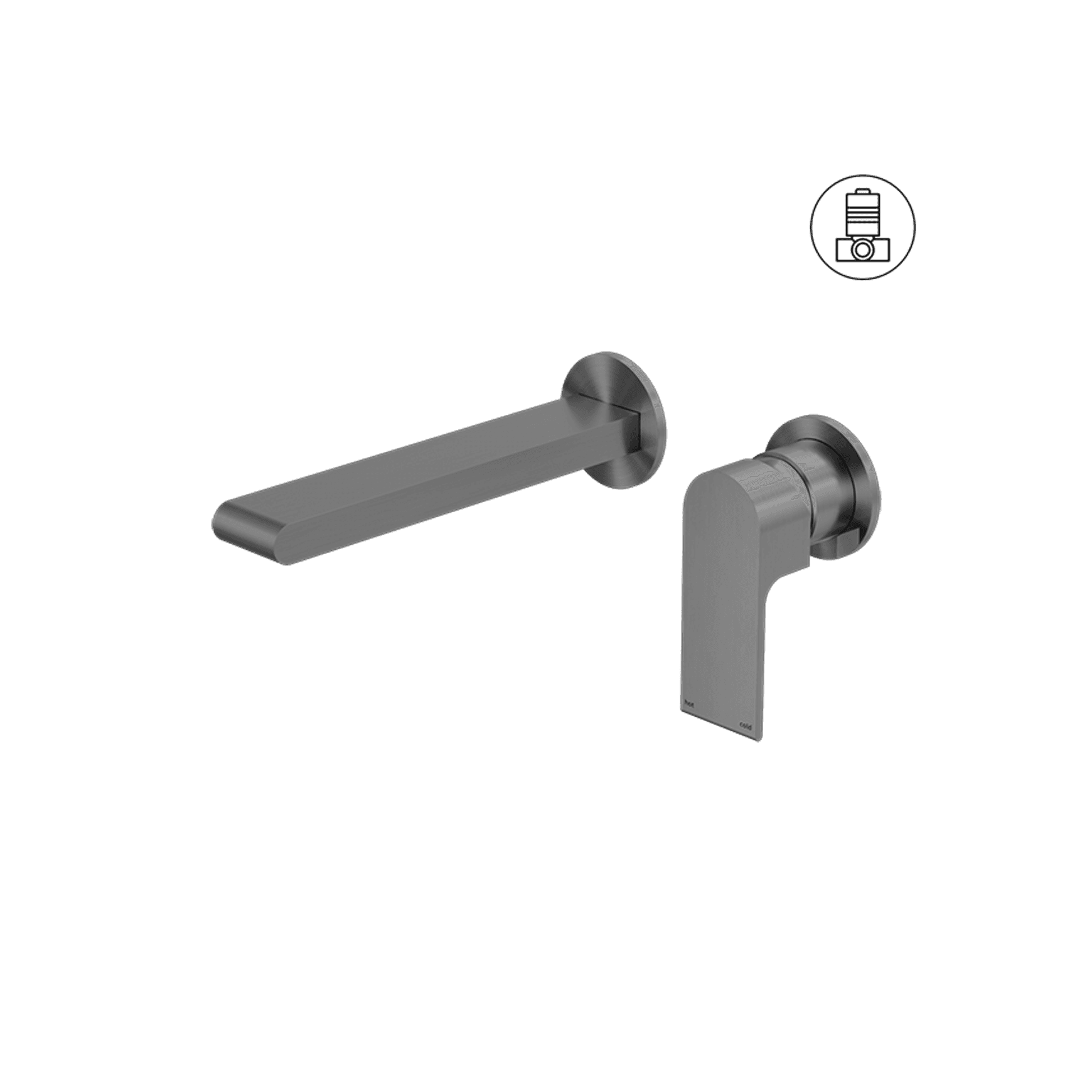 Bianca Basin/Bath Mixer Back Plate 230mm | Gun Metal
