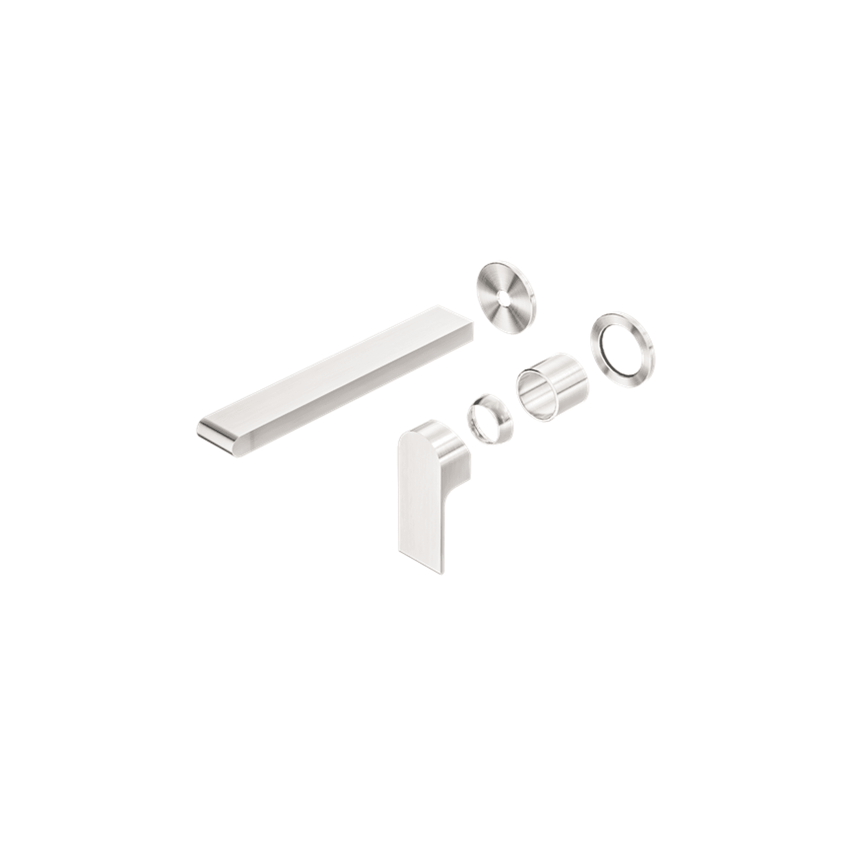 Bianca Wall Basin/Bath Mixer Separate Back Plate 230mm Trim Kits | Brushed Nickel