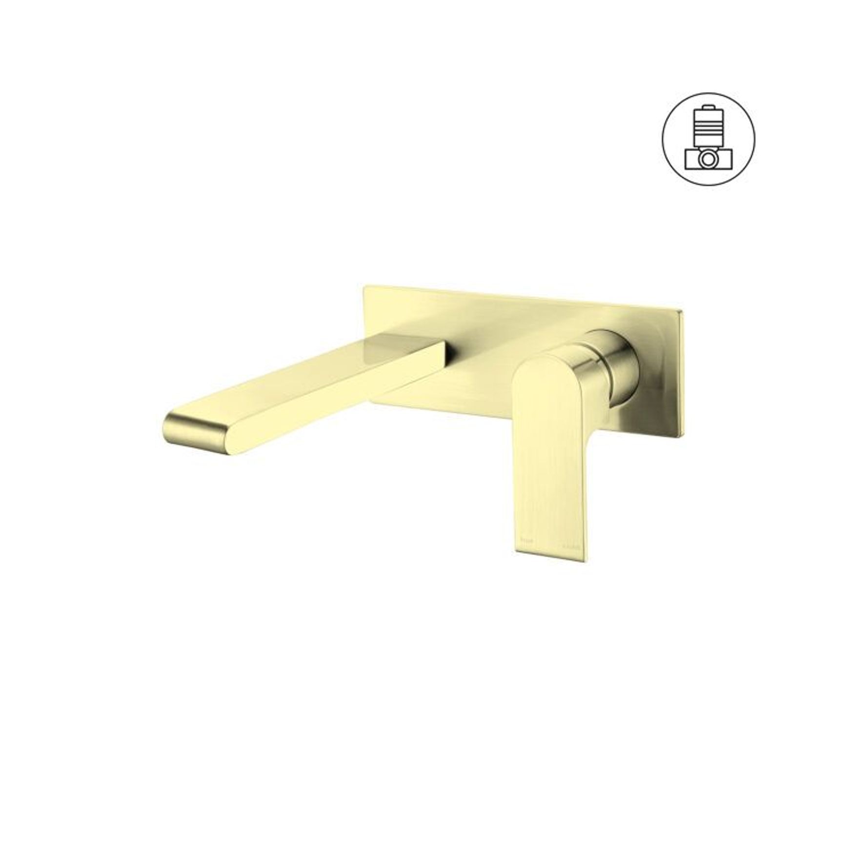 Bianca Wall Basin/Bath Mixer 187mm | Brushed Gold